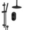 Matte Black Thermostatic Ceiling Shower System with 8